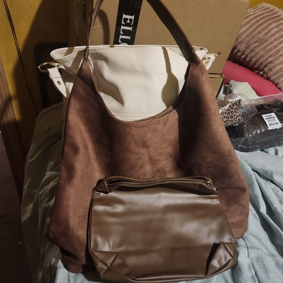 Handbags - Brown  Women's Suede Tote Bag